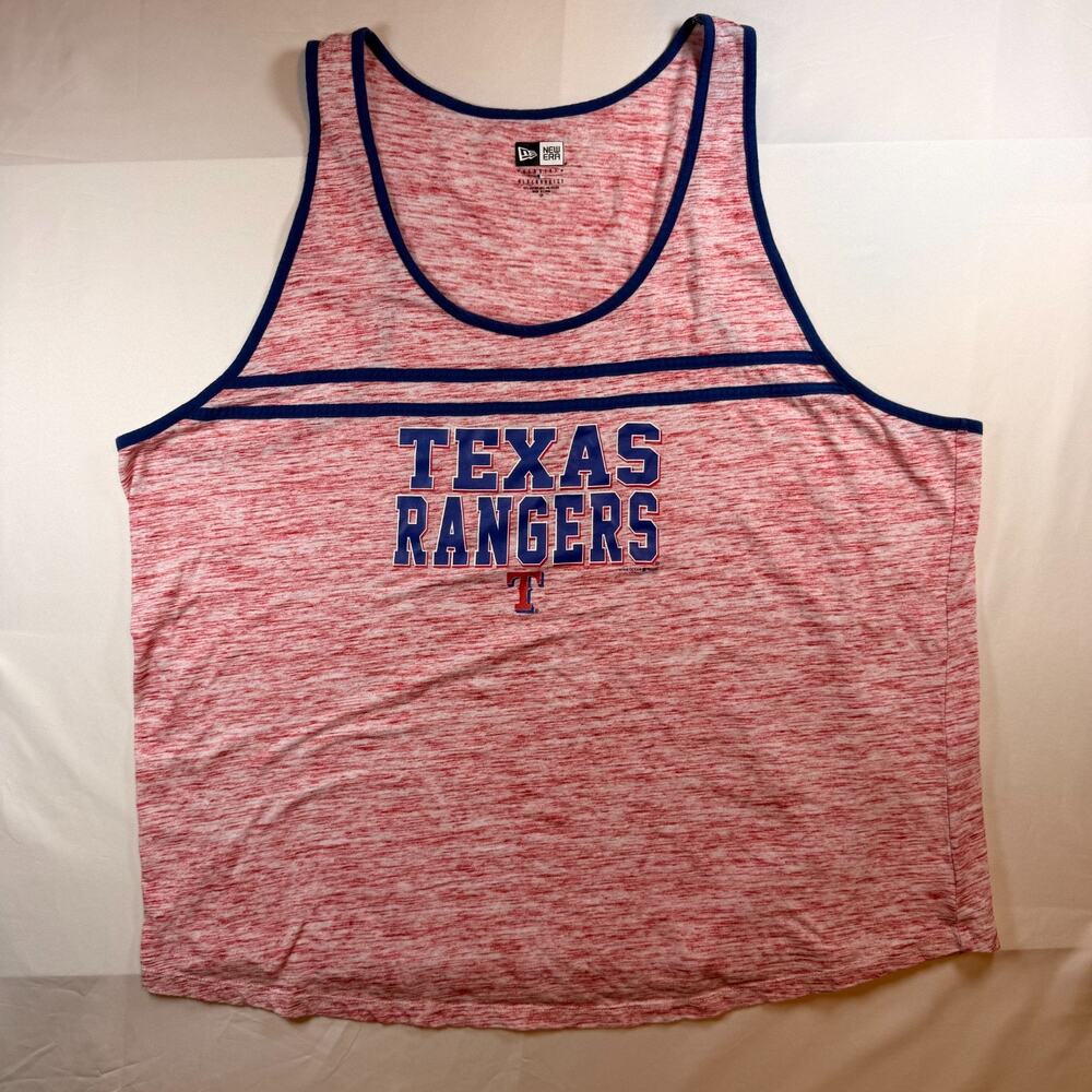 New Era Texas Rangers MLB Red Space Dye Tank Top Mens Size 3XL XXXL
